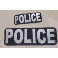 PATCH POLICE GRAY REFLEX...