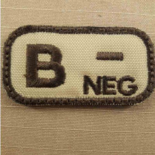 PATCH BLOOD TYPE  B -NEG...