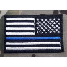 PATCH  FLAG USA LINE BLUE...