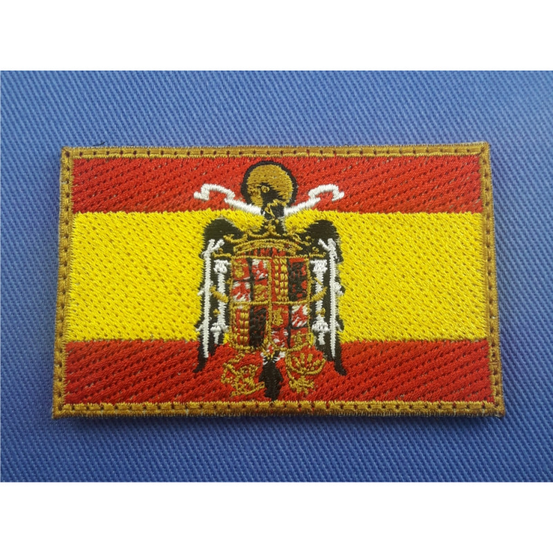 Parches Bandera España Anguila de San juan 80x50mm Velcro